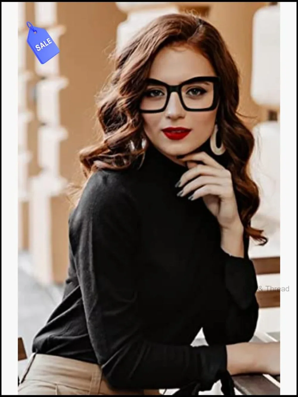 Oversized Square Reading Glasses Blue Light Blocking Spring Hinge Large Frame